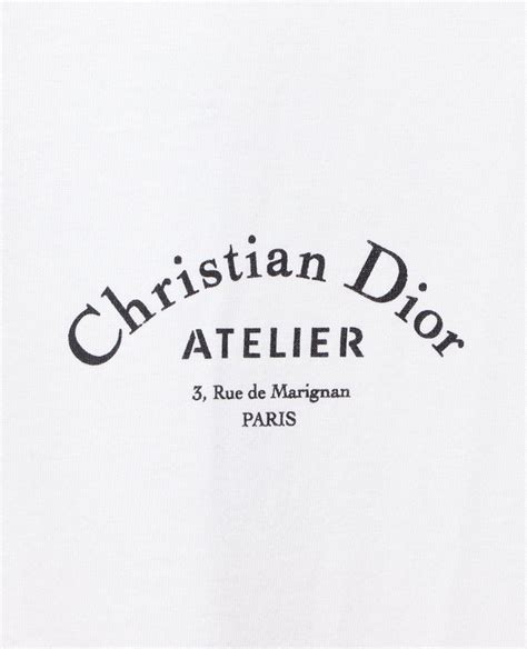 dior white tshirt orange logo|christian dior paris t shirt.